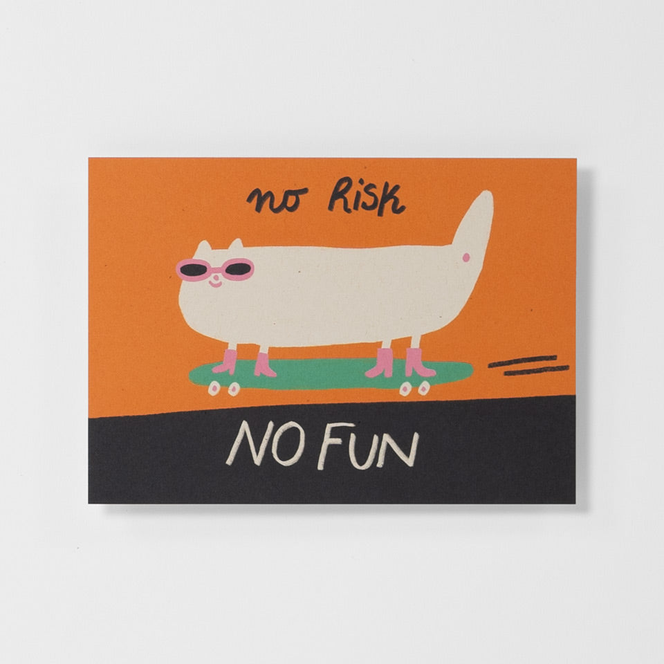 Slinga Postkarte No Risk No Fun – Postkarten