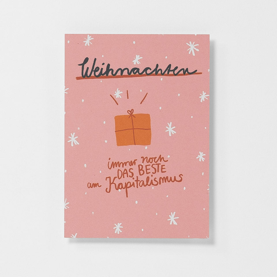 Slinga Postkarte Weihnachten ist Kapitalismus – Postkarten