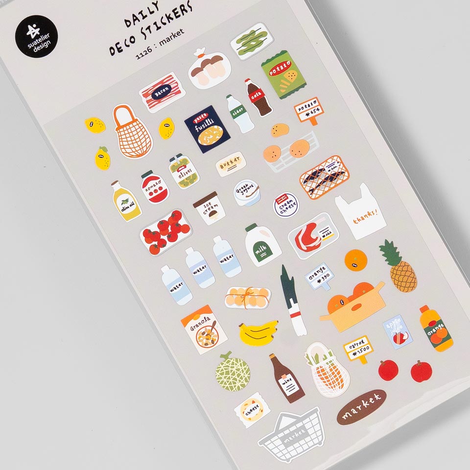 Suatelier Miniaufkleber 1126 Market Supermarkt – Sticky Notes & Sticker