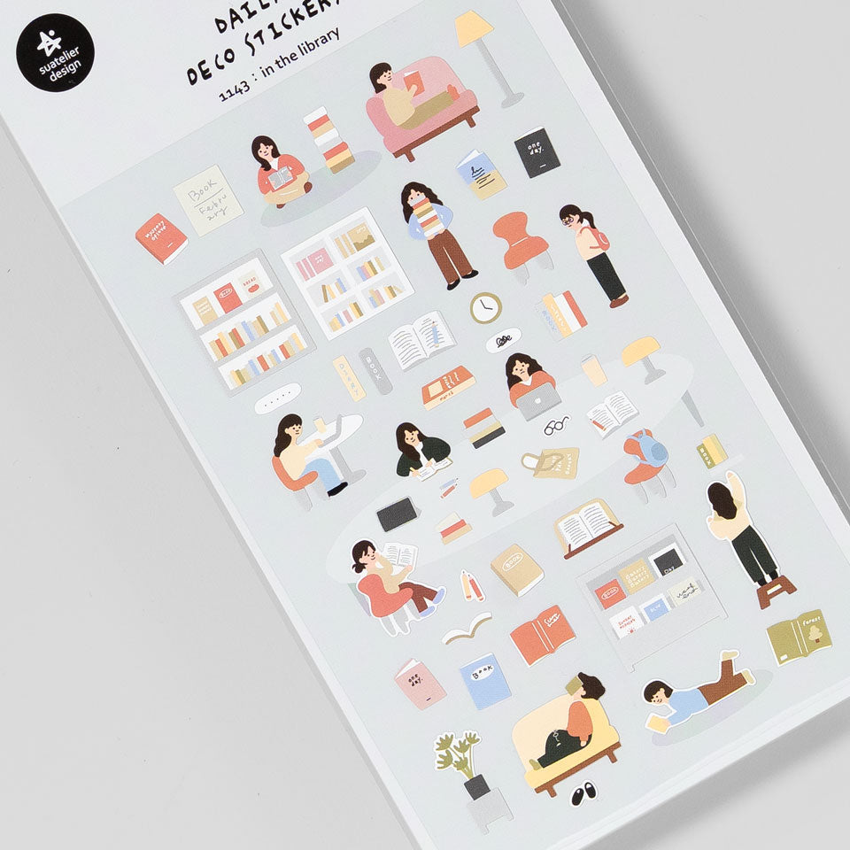 Suatelier Miniaufkleber 1143 In The Library – Sticky Notes & Sticker