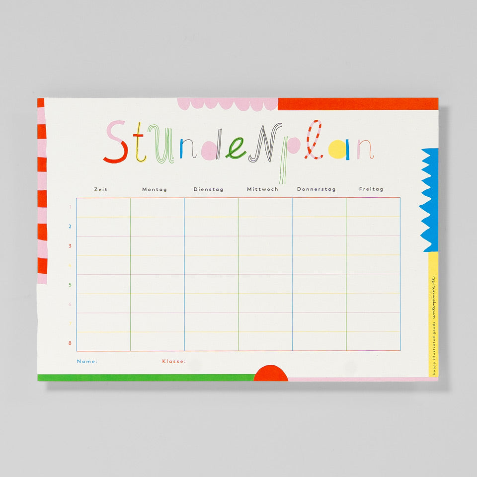 Unter Pinien Stundenplan Einschulung A4 – Schule