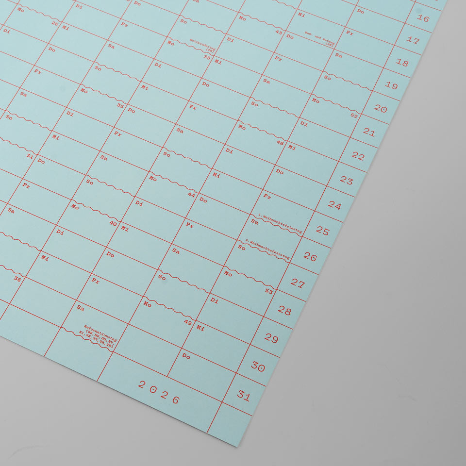 Eisenhauer Wandkalender 2026 Doppelseitig hellblau – Wandkalender