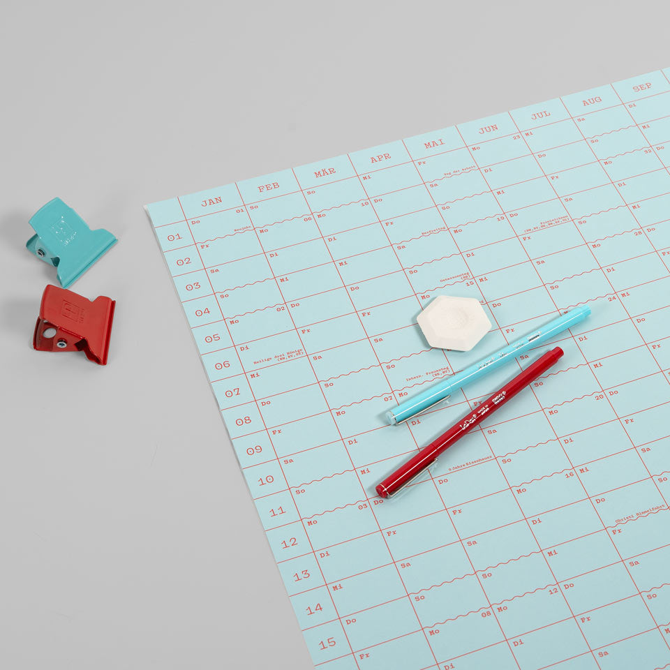 Eisenhauer Wandkalender 2026 Doppelseitig hellblau – Wandkalender