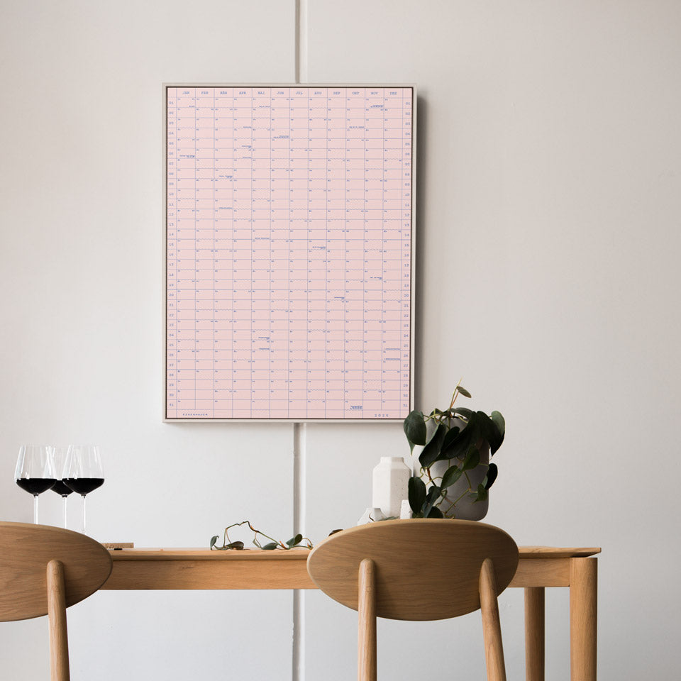 Eisenhauer Wandkalender 2026 – Doppelseitig rosa