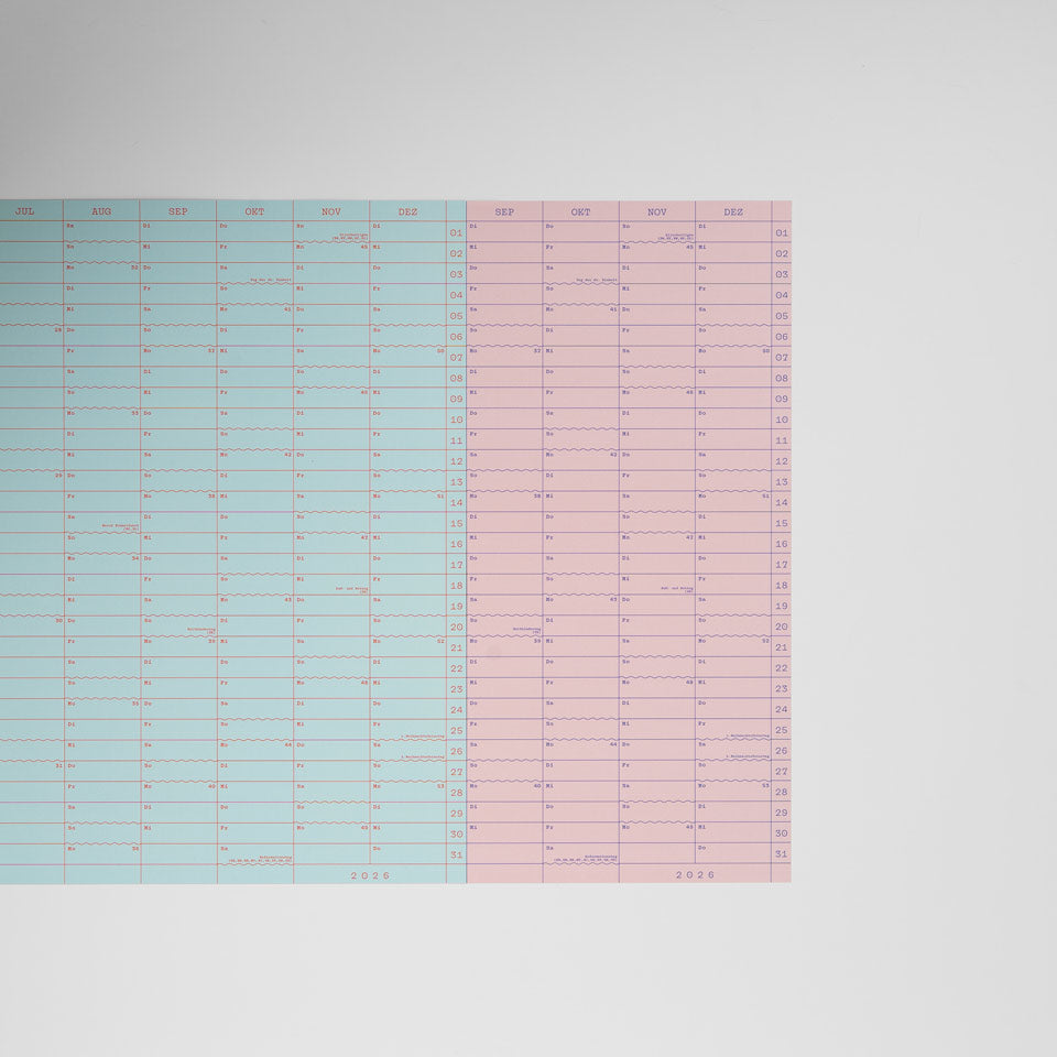 Eisenhauer Wandkalender 2026 – Doppelseitig hellbau