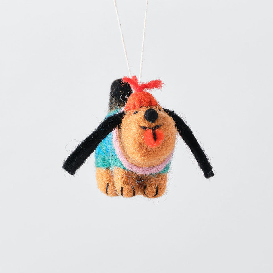 Wrap Filzanhänger Hund Dackel – Dekoration
