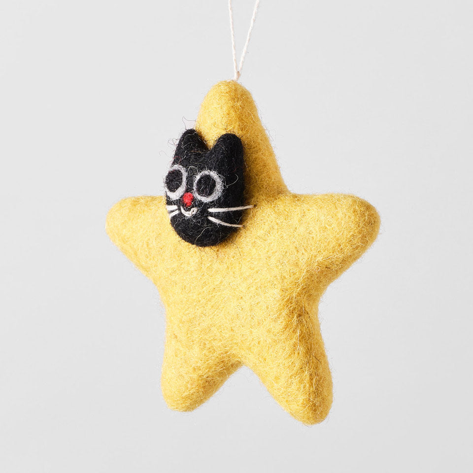Wrap Filzanhänger Katze Stella – Dekoration