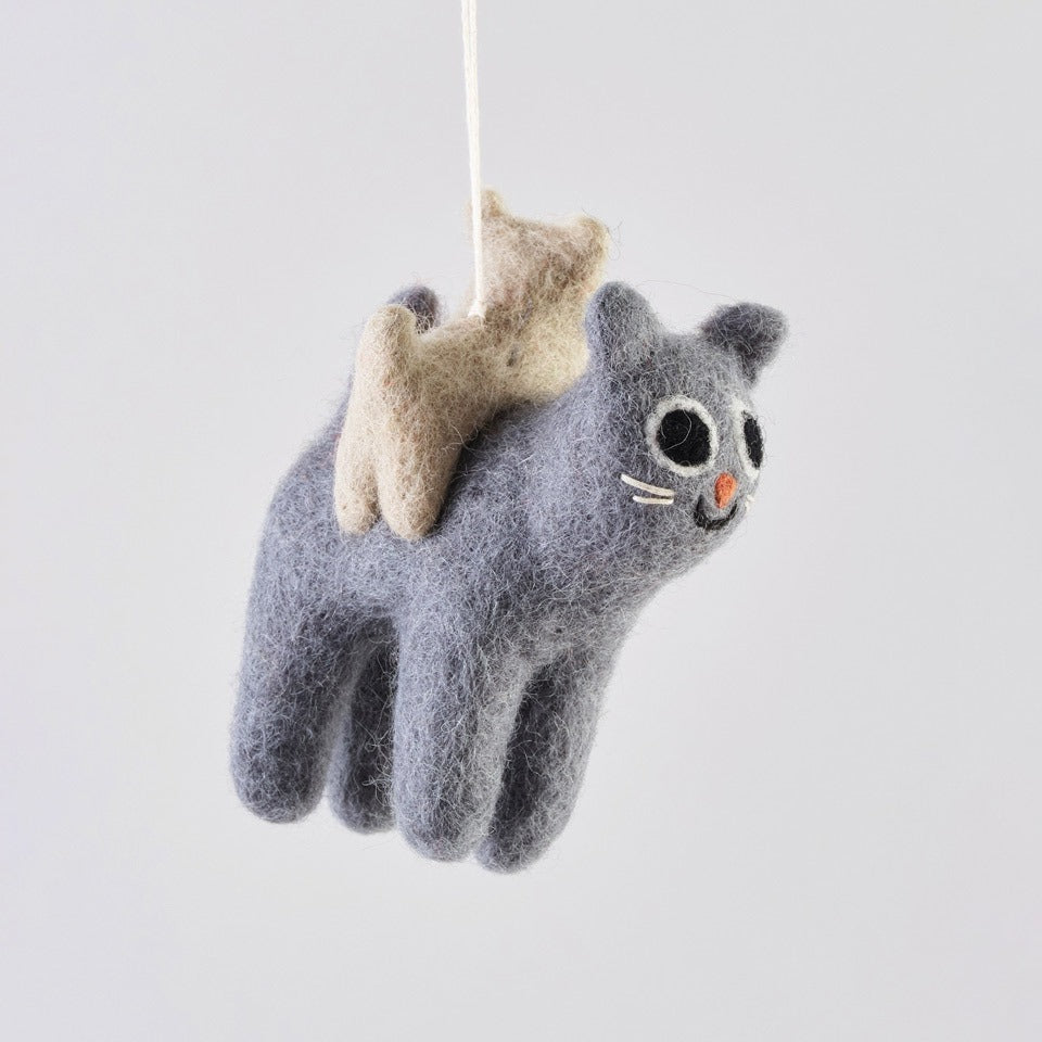 Wrap Filzanhänger Katze Pabs – Dekoration