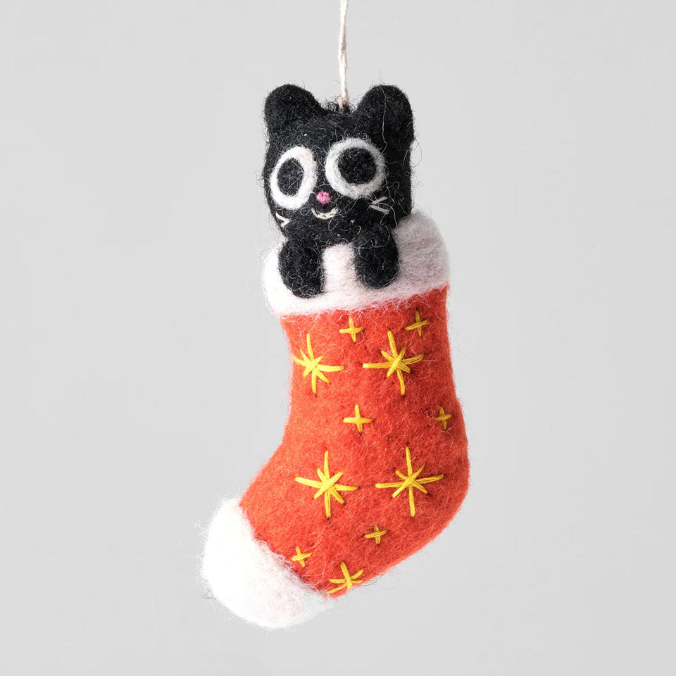 Wrap Filzanhänger Katze Viv – Dekoration