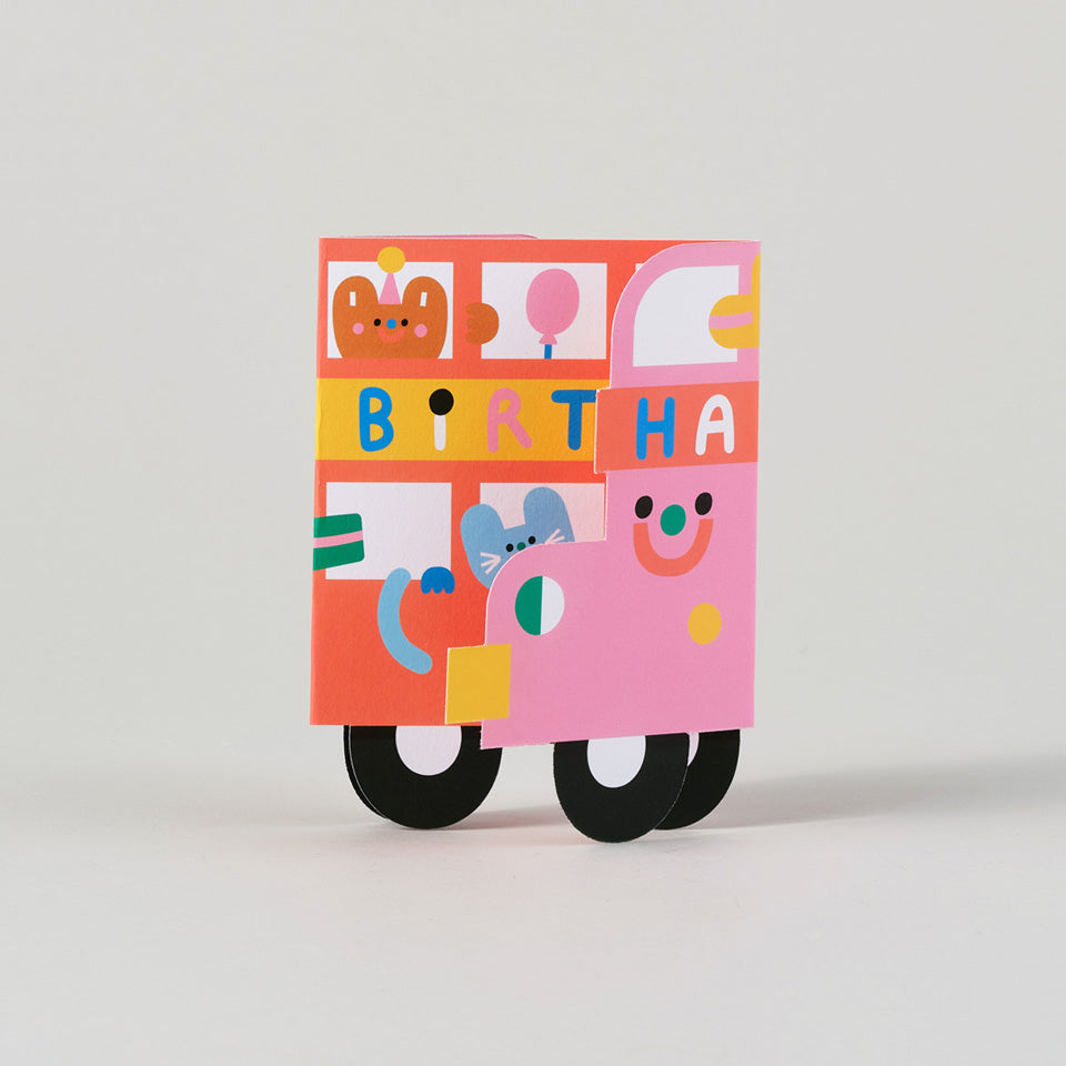 Wrap Grußkarte Partybus Leporello – Grußkarten