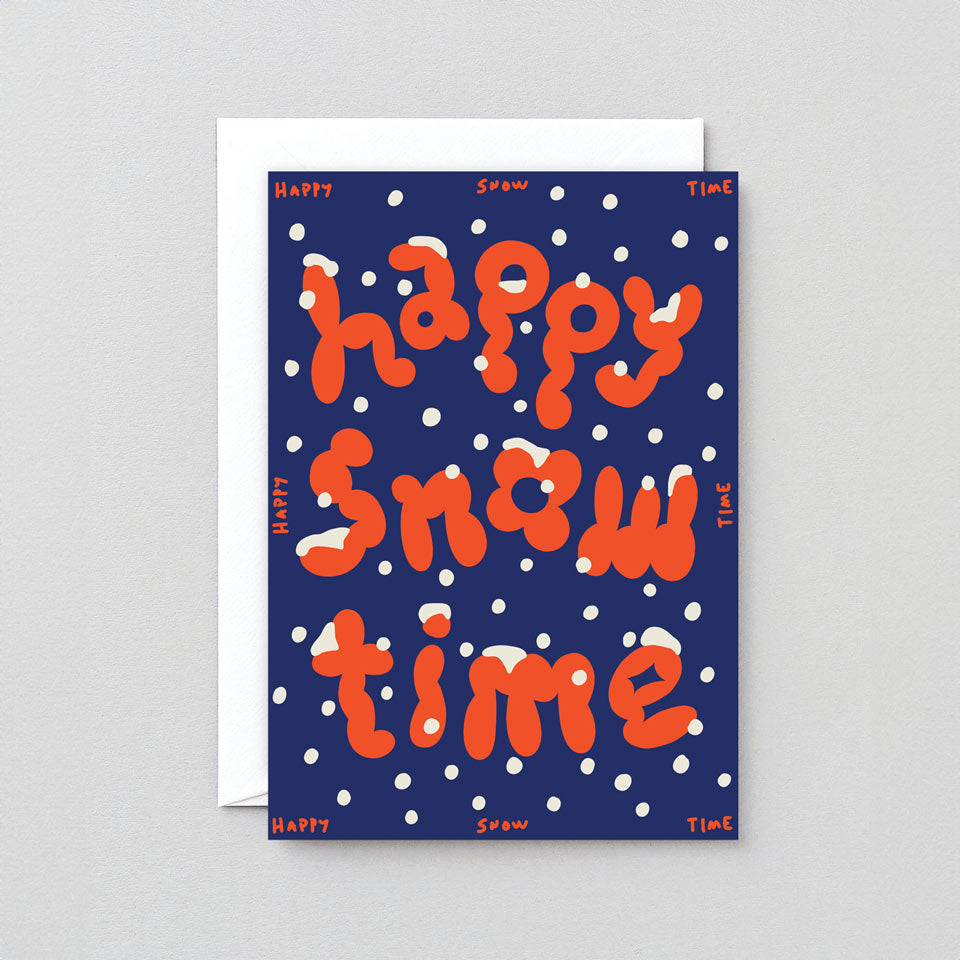 Wrap Grußkarte Happy Snow Time – Grußkarten