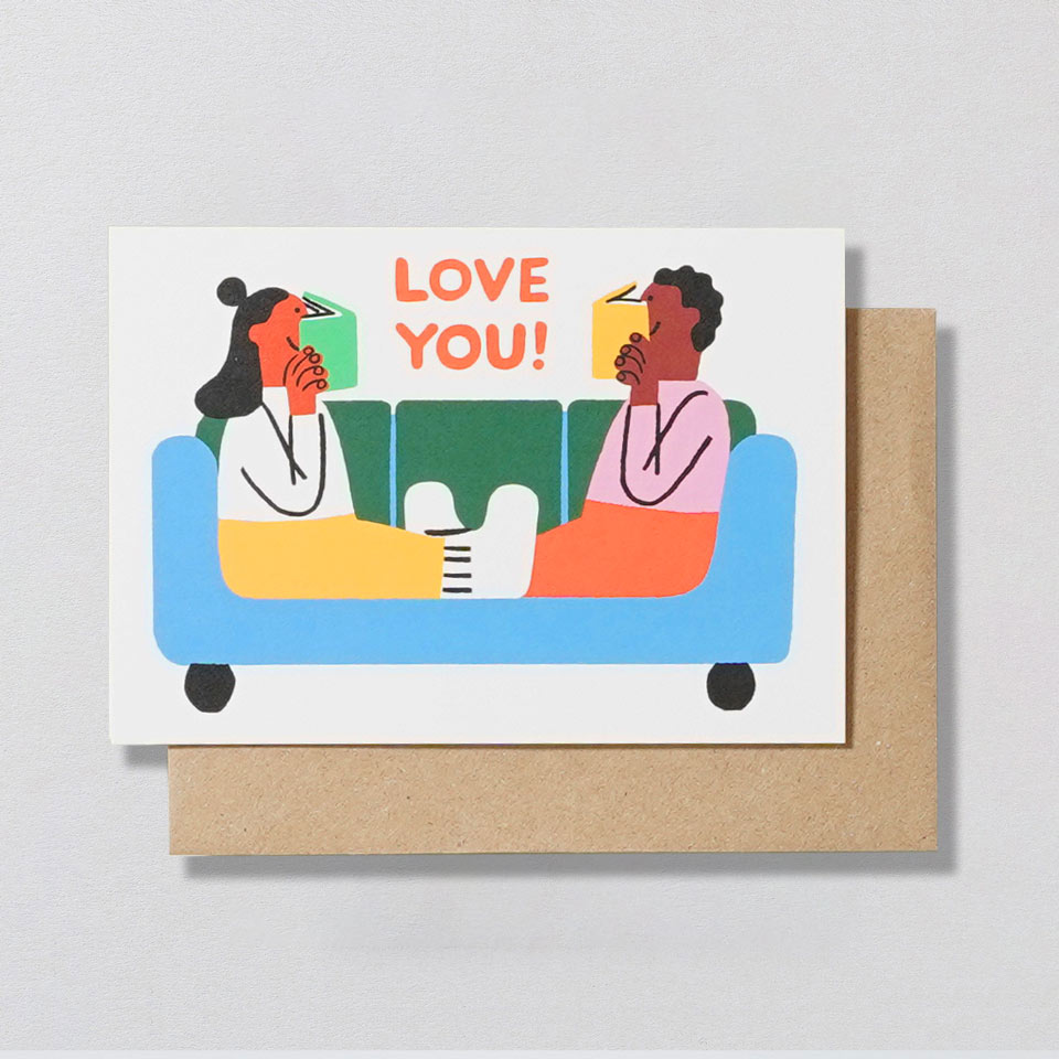 Wrap Grußkarte Love you Sofa – Grußkarten