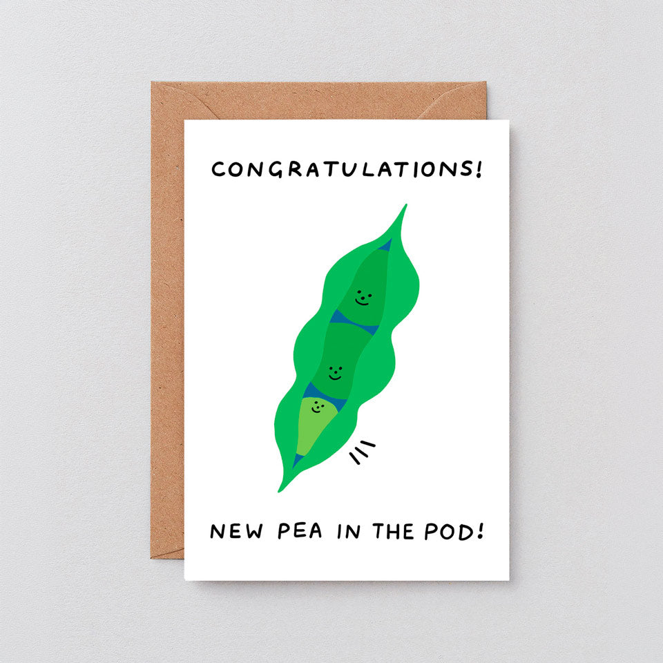 Wrap Geburtskarte New Pea In The Pod! – Grußkarten