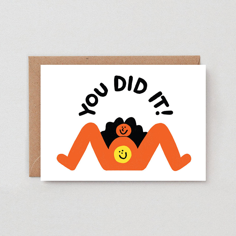 Wrap Geburtskarte you did it – Grußkarten
