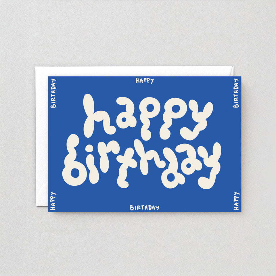 Wrap Geburtstagskarte Happy Birthday Weiße Wolken – Grußkarten
