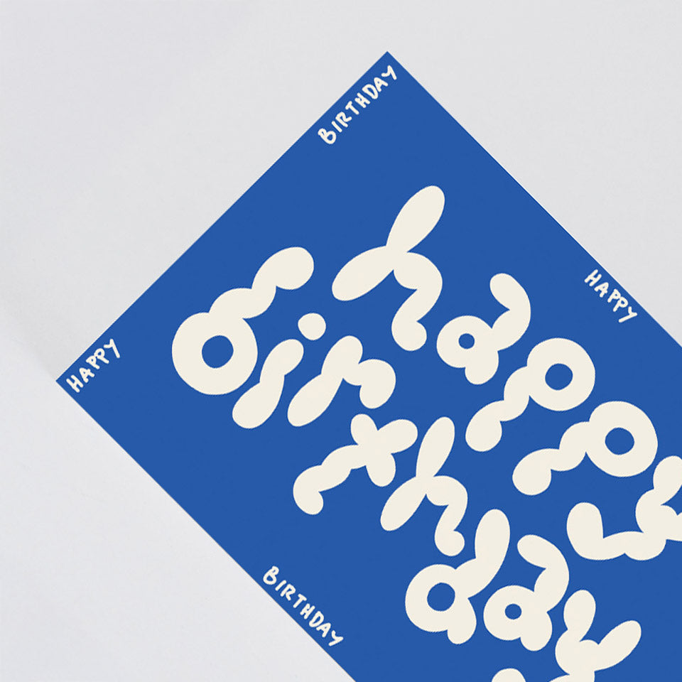 Wrap Geburtstagskarte Happy Birthday Weiße Wolken – Grußkarten