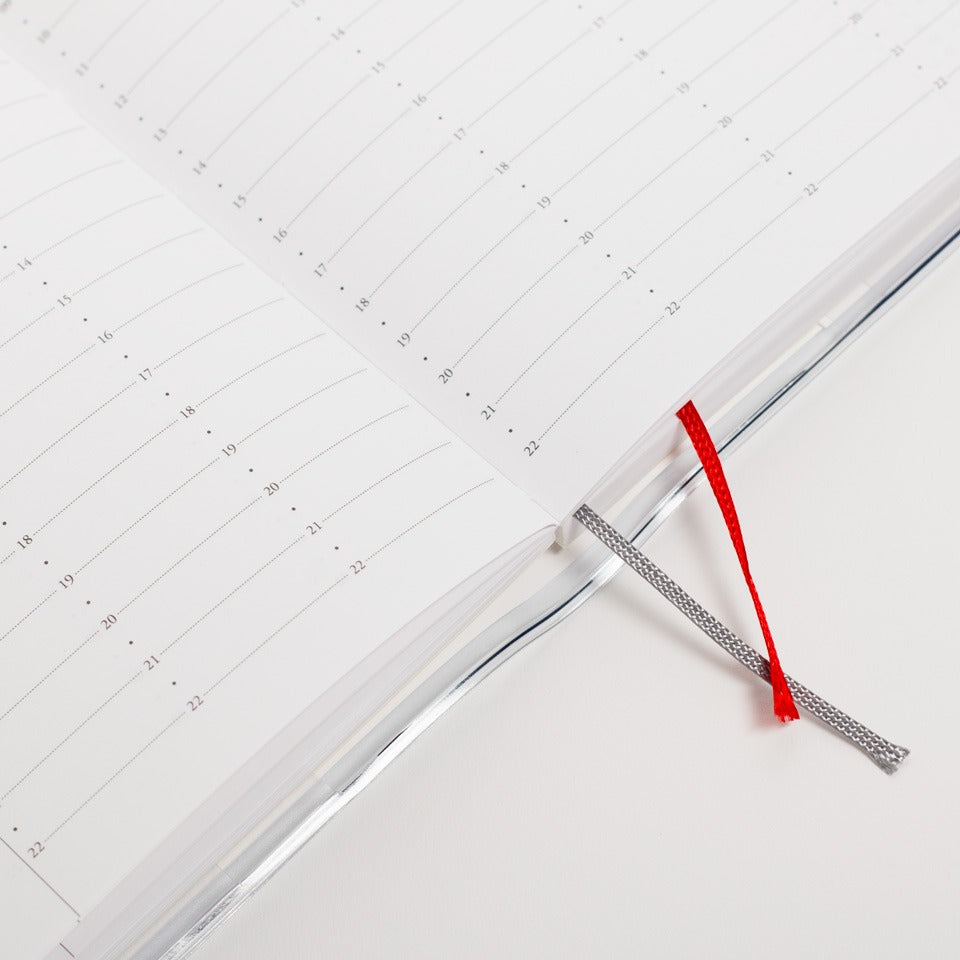 A6 Kalender 2026/27 mit Umschlagtasche Verlauf