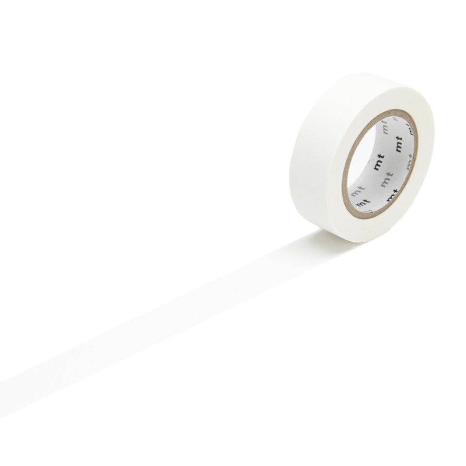 mt Masking Tape einfarbig in Matte White, Aufsicht #Farbe_Matte White